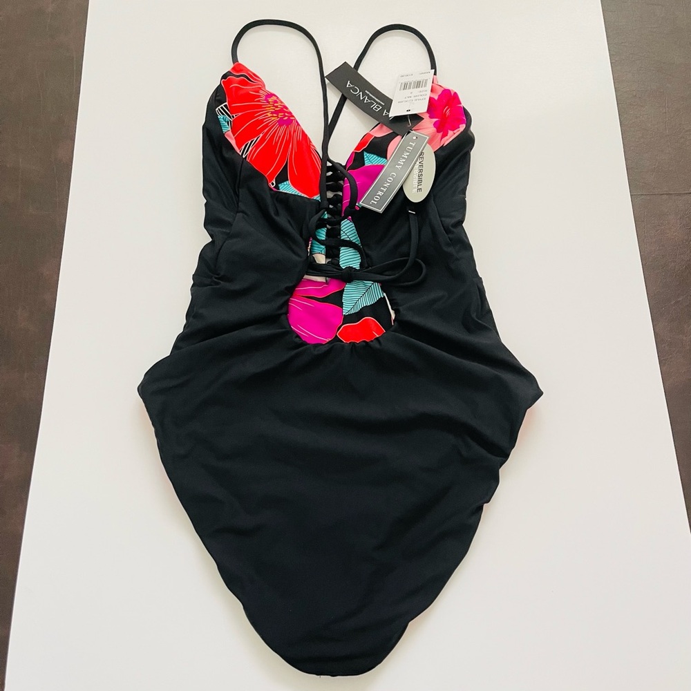 La Blanca Reversible/Tummy Control One-Piece Swimsuit - Picture 8 of 9